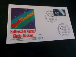 BELLE ENVELOPPE 1ER JOUR FDC "HALLEYSCHER KOMET ..COMETE DE HALLEY MISSION GIOTTO" ..CACHET BONN 13-02-86 - 1981-1990