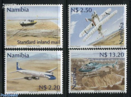 Namibia 2001 Civil Aviation 4v, Mint NH, Transport - Helicopters - Aircraft & Aviation - Helicópteros