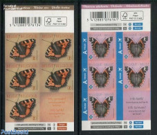 Belgium 2013 Butterflies 2 Foil Booklets, Mint NH, Nature - Butterflies - Stamp Booklets - Nuovi