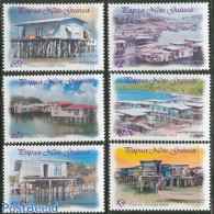Papua New Guinea 2003 Coastal Villages 6v, Mint NH, Transport - Ships And Boats - Art - Architecture - Bateaux