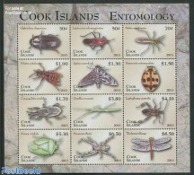 Cook Islands 2013 Insects 12v M/s, Mint NH, Nature - Insects - Other & Unclassified