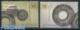 Australia 2013 Holey Dollar And Dump 2v, Mint NH, Various - Money On Stamps - Ongebruikt