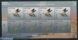 Lithuania 2006 Red Book, Duck & Fish M/s, Mint NH, Nature - Animals (others & Mixed) - Birds - Ducks - Fish - Poissons