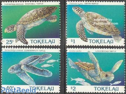 Tokelau Islands 1995 Sea Turtles 4v, Mint NH, Nature - Reptiles - Turtles - Tokelau
