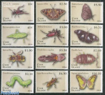 Cook Islands 2014 Definitives, Insects 12v, Mint NH, Nature - Butterflies - Insects - Other & Unclassified