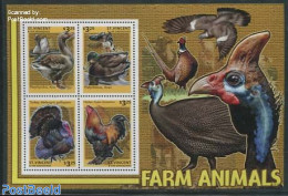 Saint Vincent 2014 Farm Animals 4v M/s, Mint NH, Nature - Birds - Ducks - Poultry - St.Vincent (1979-...)
