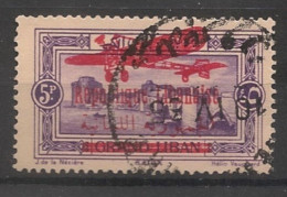 GRAND LIBAN - 1928-30 - Poste Aérienne PA N°YT. 34 - Avion 5pi Violet - Oblitéré / Used - Used Stamps