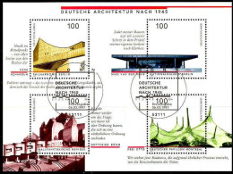 RFA Bloc Obl Yv:36 Mi:37 Deutsche Architektur Nach 1945 (Fdc) Bonn 6-3-1997 - 1991-2000