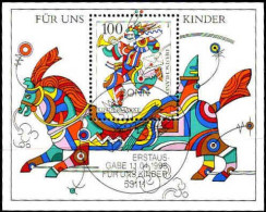 RFA Bloc Obl Yv:34 Mi:35 Für Uns Kinder (F.day) Bonn 11-04-96 - 1991-2000