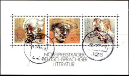 RFA Bloc Obl Yv:15 Mi:16 Nobelpreisträger Deutschsprachiger Literatur (cachet Rond) - 1959-1980