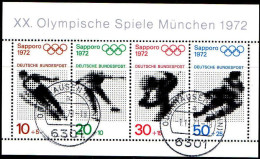 RFA Bloc Obl Yv: 5 Mi:6 20.Olympische Spiele München 1972 (TB Cachet à Date) - 1959-1980