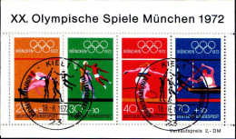 RFA Bloc Obl Yv: 7 Mi:8 20.Olympische Spiele München (F.day) Kiel 18-8-1972 - 1959-1980