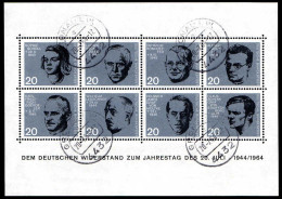 RFA Bloc Obl Yv: 2 Mi:3 Dem Deutschen Widerstandt (TB Cachet à Date) 20-7-64 - 1959-1980