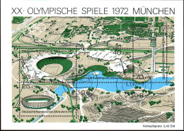 RFA Bloc Obl Yv: 6 Mi:7 20.Olympische Spiele München (TB Cachet Rond) - 1959-1980