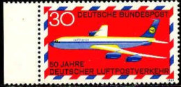 RFA Avion N** Yv:2 Mi:577 Deutscher Luftverkehr Boeing 707 Bord De Feuille (Bord De Feuille) - Neufs