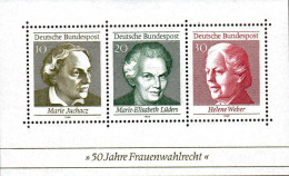 RFA Bloc N* Yv: 4 Mi:5 50.Jahre Frauenwahlrecht (défaut Gomme) - 1959-1980