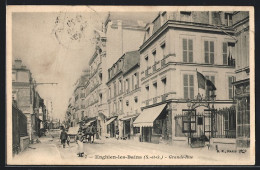 CPA Enghien-les-Bains, Grande-Rue, Vue De La Rue  - Enghien Les Bains