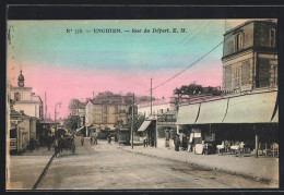 CPA Enghien, Rue Du Départ, Vue De La Rue  - Other & Unclassified