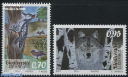 Luxemburg 2016 Biodiversity 2v, Mint NH, Nature - Science - Animals (others & Mixed) - Birds - Meteorology - Nuevos