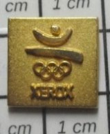 922 Pin's Pins / Beau Et Rare / JEUX OLYMPIQUES / METAL JAUNE XEROX SPONSOR 1992 BARCELONA - Olympic Games