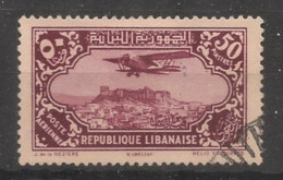 GRAND LIBAN - 1930-31 - Poste Aérienne PA N°YT. 47 - Avion 50pi Lilas - Oblitéré / Used - Usati