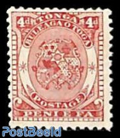 Tonga 1892 4d, Stamp Out Of Set, Unused (hinged), History - Coat Of Arms - Other & Unclassified
