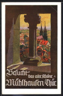 AK Mühlhausen / Thür., Durchblick Von Der Marienkirche Nach St. Jakobi, Tourismus-Werbung  - Publicité