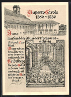 AK Heidelberg, 550 Jahre Universität Heidelberg, Ruperto Carola 1386 - 1936  - Heidelberg