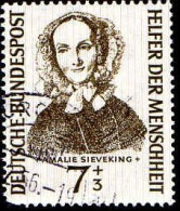 RFA Poste Obl Yv:  98 Mi:222 Amalie Sieveking Infirmière Allemande (Dents Courtes) Cachet Rond - Used Stamps