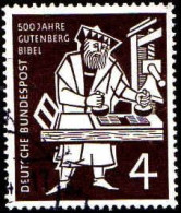 RFA Poste Obl Yv:  74 Mi:198 500 Jahre Gutenberg Bibel (Beau Cachet Rond) - Usados