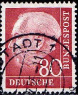 RFA Poste Obl Yv:  71D Mi:192 Theodor Heuss 20x24 (TB Cachet Rond) - Used Stamps