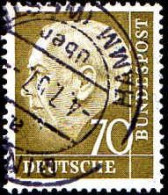 RFA Poste Obl Yv:  71C Mi:191 Theodor Heuss 20x24 (TB Cachet Rond) - Used Stamps