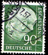 RFA Poste Obl Yv:  71E Mi:193 Theodor Heuss 20x24 (TB Cachet Rond) - Used Stamps
