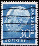RFA Poste Obl Yv:  70 Mi:187 Theodor Heuss 20x24 (Lign.Ondulées) - Used Stamps