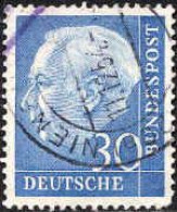 RFA Poste Obl Yv:  70 Mi:187 Theodor Heuss 20x24 (TB Cachet Rond) - Used Stamps