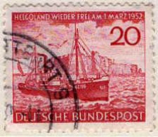 RFA Poste Obl Yv:  37 Mi:152 Helgoland (Beau Cachet Rond) - Used Stamps