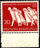 RFA Poste N** Yv:  91 Mi:215 Zehn Jahre Vertreibung Bord De Feuille - Unused Stamps