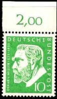 RFA Poste N** Yv:  85 Mi:209 Oskar Von Miller Ingenieur Allemand Bord De Feuille - Unused Stamps