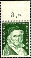 RFA Poste N** Yv:  80 Mi:204 Carl Friedrich Gauss Astronome & Mathématicien Bord De Feuille - Unused Stamps