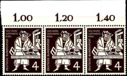 RFA Poste N** Yv:  74 Mi:198 500 Jahre Gutenberg Bibel 3 Se Tenant - Unused Stamps