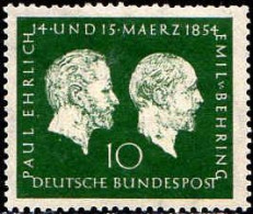 RFA Poste N** Yv:  73 Mi:197 Paul Ehrlich & Emil Von Behring (Dent(s) 1 Peu Courte) - Unused Stamps