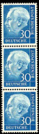 RFA Poste N** Yv:  70 Mi:187 Theodor Heuss 20x24 3 Se Tenant - Unused Stamps