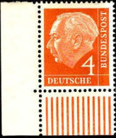 RFA Poste N** Yv:  63 Mi:178 Theodor Heuss Coin D.feuille - Unused Stamps