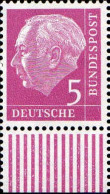 RFA Poste N** Yv:  64a Mi:179y Theodor Heuss Bord De Feuille - Unused Stamps