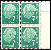 RFA Poste N** Yv:  65A Mi:181 Theodor Heuss Bloc De 4 Bord De Feuille - Unused Stamps