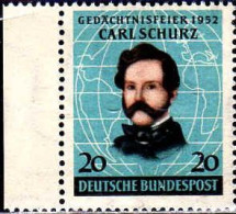 RFA Poste N** Yv:  41 Mi:155 Carl Schurz Bord De Feuille - Unused Stamps