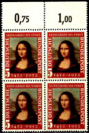RFA Poste N** Yv:  34 Mi:148 Leonardo Da Vinci La Joconde Bord De Feuille Bloc De 4 - Unused Stamps