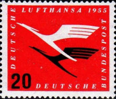 RFA Poste N* Yv:  84 Mi:208 Deutsche Lufthansa (Trace De Charnière) - Ongebruikt