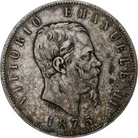 Italie, Vittorio Emanuele II, 5 Lire, 1875, Milan, Argent, TB, KM:8.3 - 1861-1878 : Víctor Emmanuel II