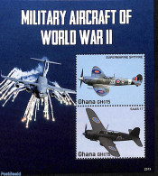 Ghana 2023 Military Aircraft Of World War II S/s, Mint NH, History - Transport - World War II - Aircraft & Aviation - 2. Weltkrieg